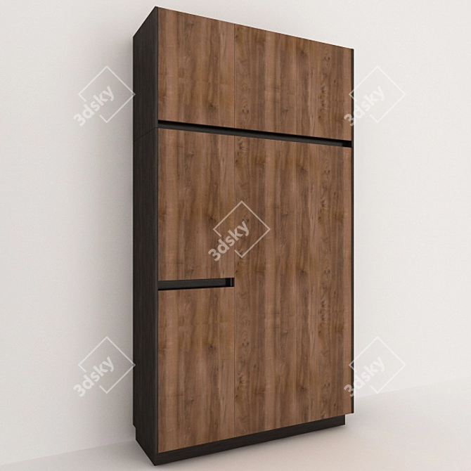 Rustic Wood Closet 3D model image 1