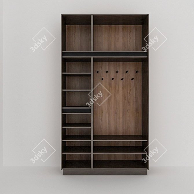 Rustic Wood Closet 3D model image 3