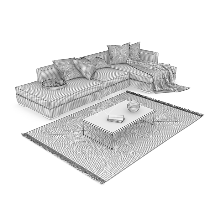 BoConcept Cenova Set: Sleek and Stylish Contemporary Living Collection 3D model image 3