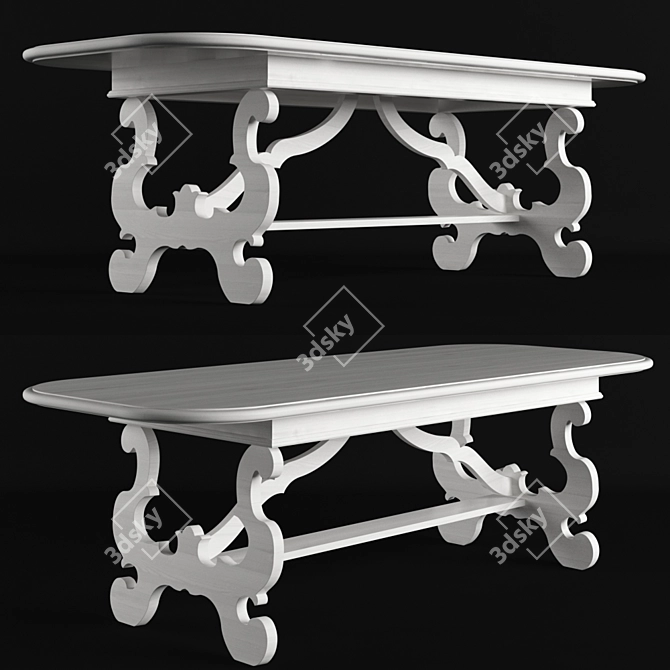 Elegant Italian Marchetti MM 585 Dining Table 3D model image 2