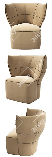 Elegant Siluet Armchair by Arik 3D model image 2