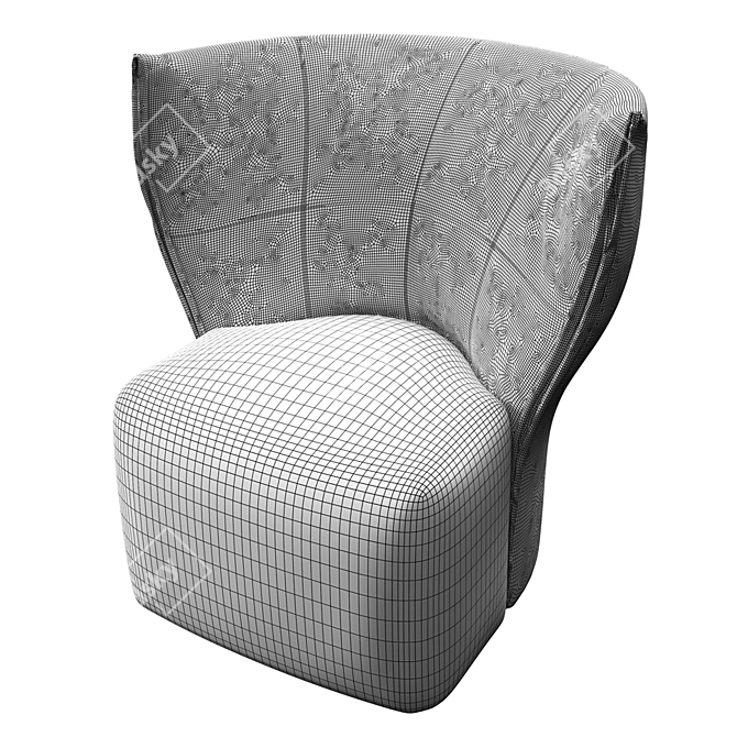 Elegant Siluet Armchair by Arik 3D model image 3