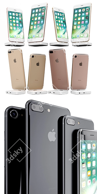Apple iPhone 7: Sleek and Powerful 3D model image 2