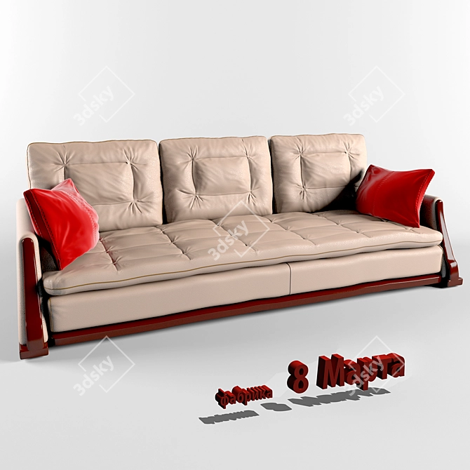 Elegant Richard Sofa: Add Charm to Your Space 3D model image 1