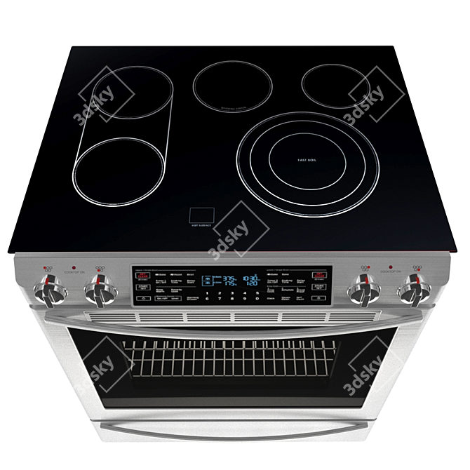 Samsung 30" Electric Range: Ultimate Kitchen Tech 3D model image 2