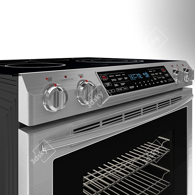 Samsung 30" Electric Range: Ultimate Kitchen Tech 3D model image 3