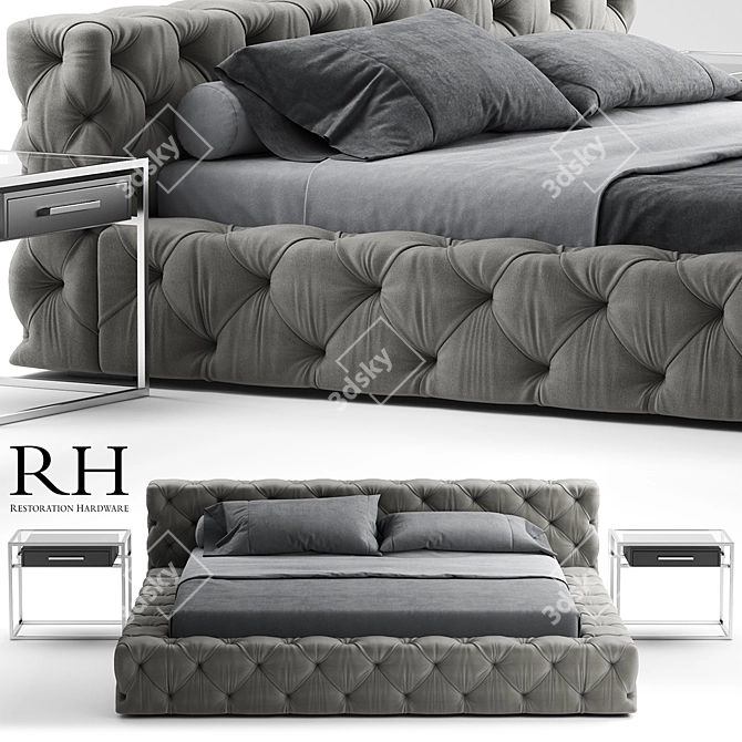 Soho Bed: Restorative Elegance 3D model image 1