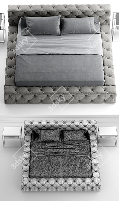 Soho Bed: Restorative Elegance 3D model image 3