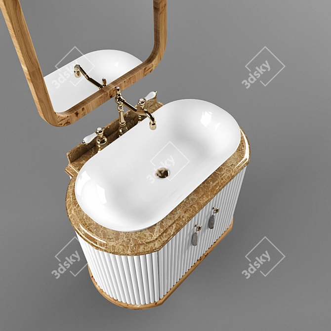 Tessoro RIVOLI 80 Washbasin Set 3D model image 2