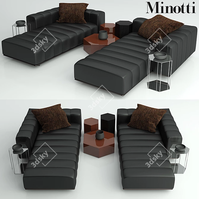 Taylor Lounge Sofa: Sleek Comfort at its Finest 3D model image 1