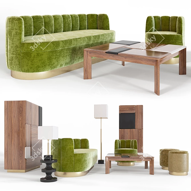 India Mahdavi Collection: Chic & Sleek Furniture 3D model image 2