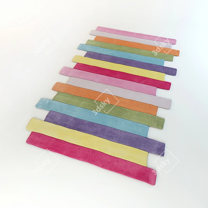 Chic Harmony: Pantone Rug 3D model image 1