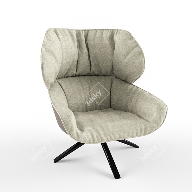 Stylish Armchair by B&B Italia 3D model image 1