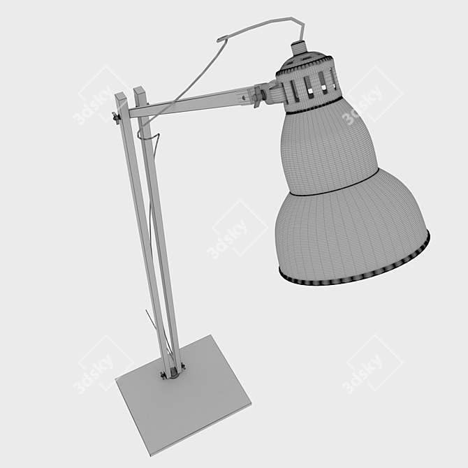 Modern Wooden Floor Lamp 3D model image 2