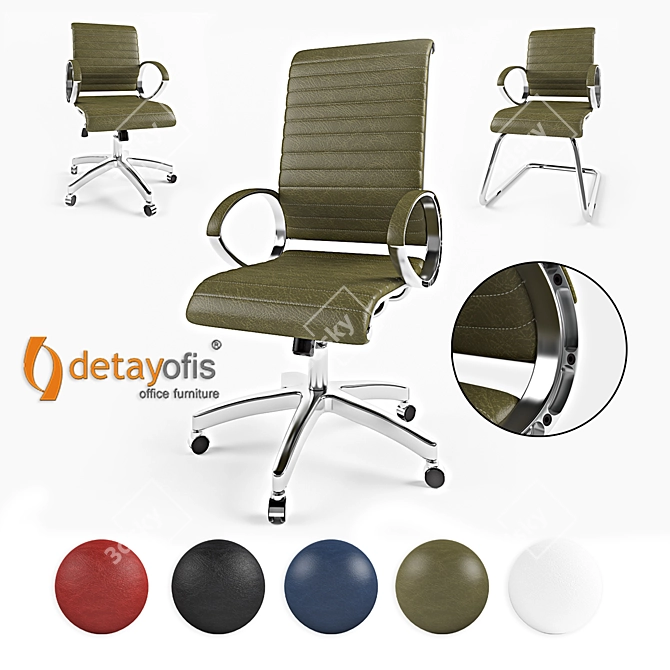 Sleek ErgoSeat Office Chair 3D model image 1