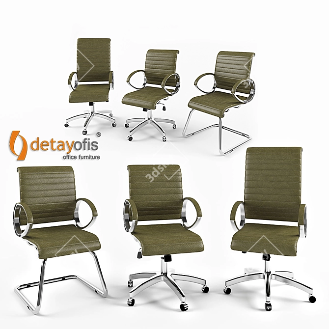 Sleek ErgoSeat Office Chair 3D model image 2