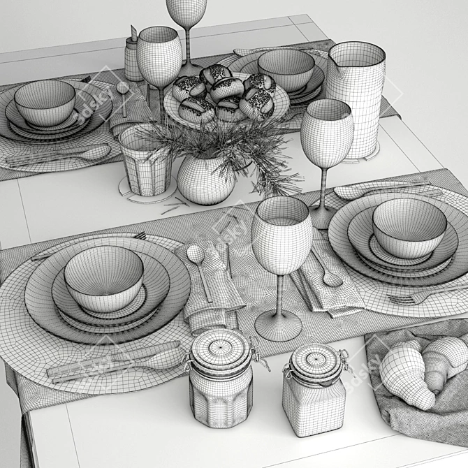 Elegant Decor Set 3D model image 3