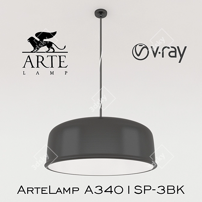 ArteLamp A3401SP-3BK Pendant Light 3D model image 1