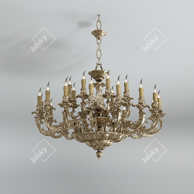 Elegant Classic Chandelier 3D model image 1