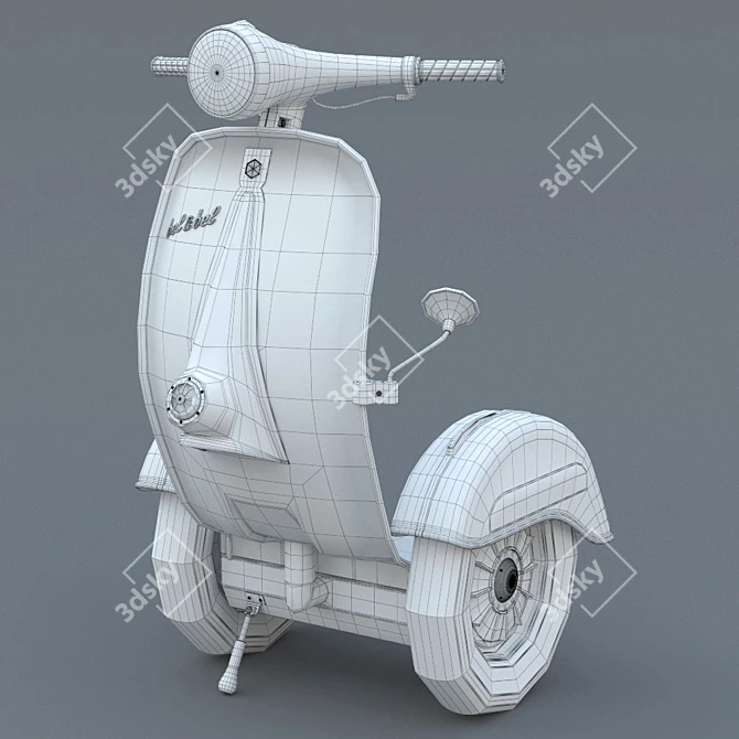 Vespa Segway Electric Scooter 3D model image 3