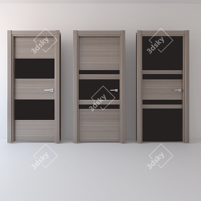 ESTET Urban Doors: 6 Colors, Open Door Variant 3D model image 1