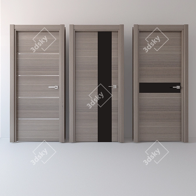 ESTET Urban Doors: 6 Colors, Open Door Variant 3D model image 3