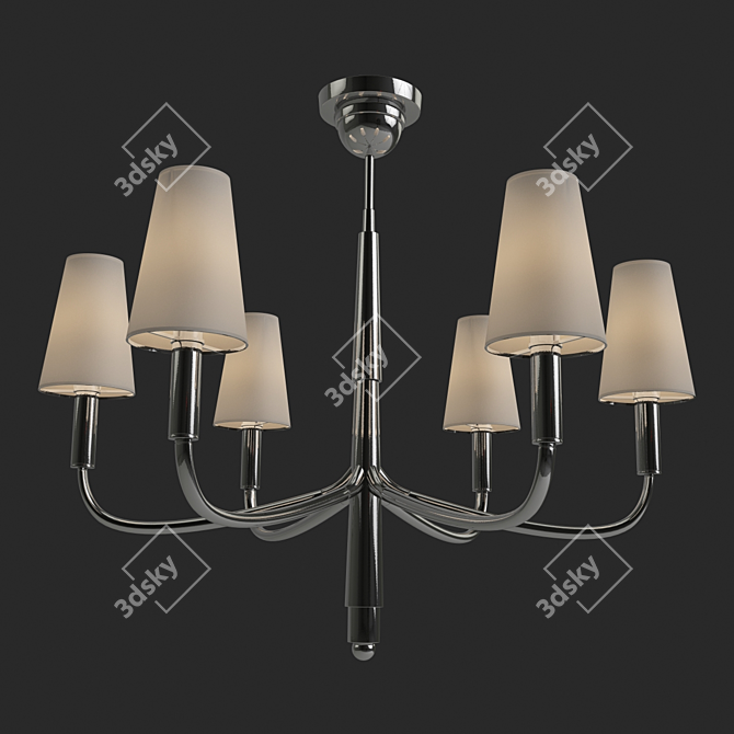 Farlane Small Chandelier - Thomas O'Brien Design 3D model image 1