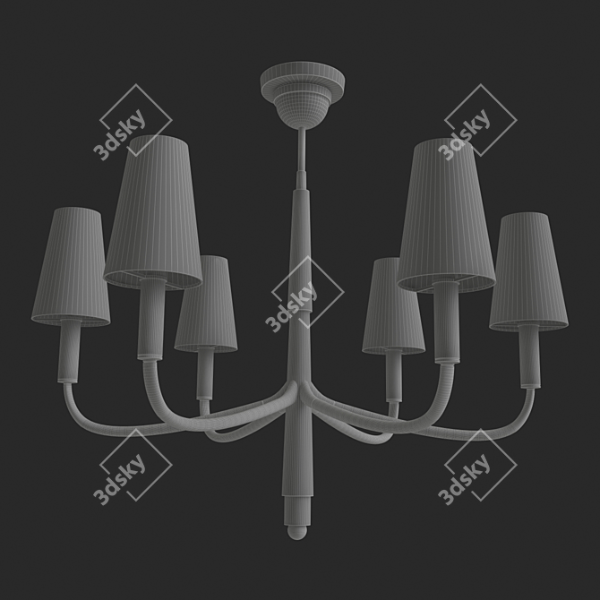 Farlane Small Chandelier - Thomas O'Brien Design 3D model image 2