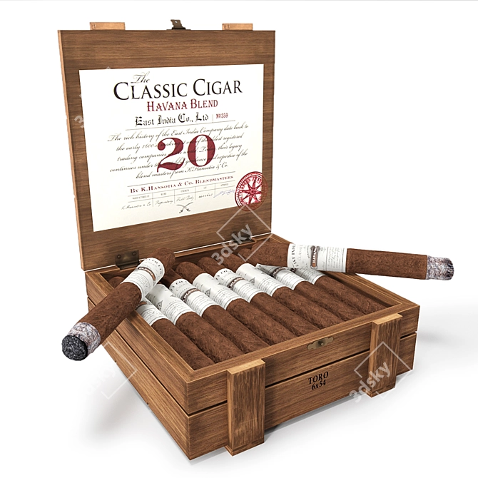 Gurkha Havana Blend Cigar: Classic Sophistication 3D model image 1