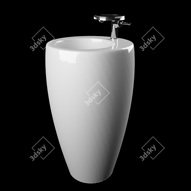 Laufen ILBAGNOALESSI ONE KARTELL: Stunning Freestanding Washbasin 3D model image 1