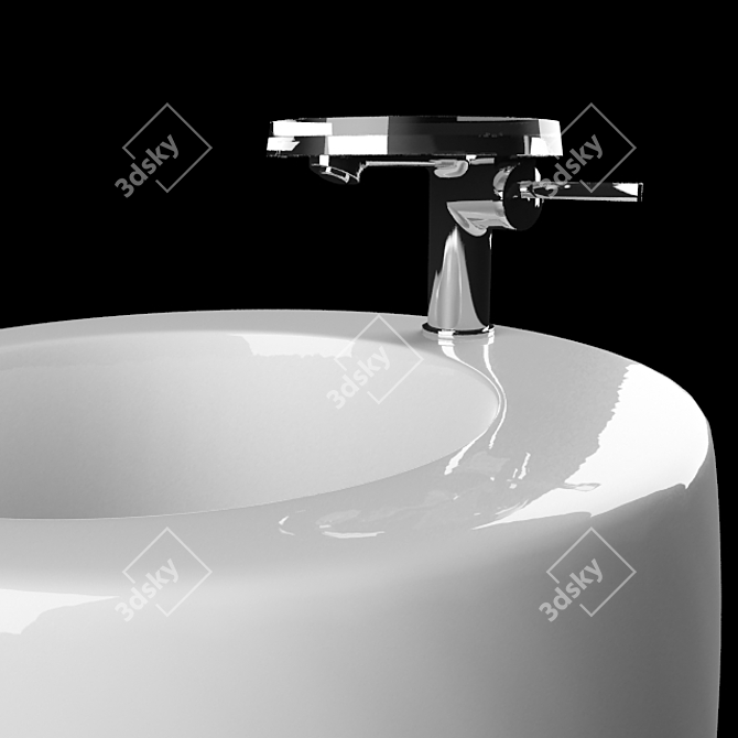 Laufen ILBAGNOALESSI ONE KARTELL: Stunning Freestanding Washbasin 3D model image 3