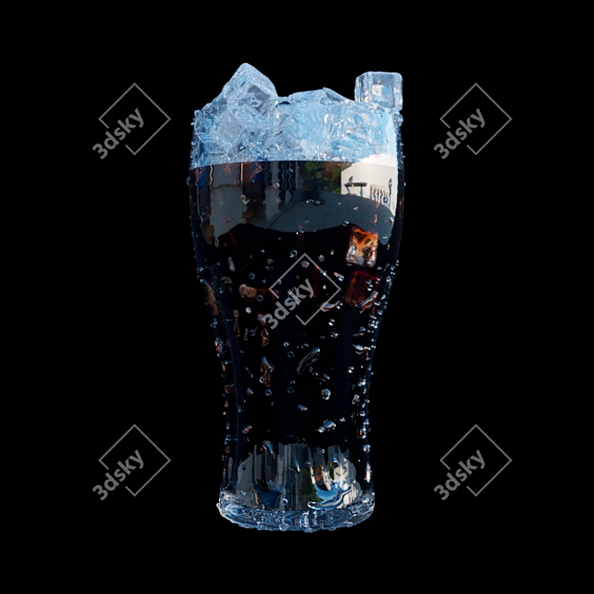 Refreshing Cola Glass 3D model image 1