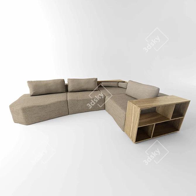 Comfort Haven Sofa 3D model image 1