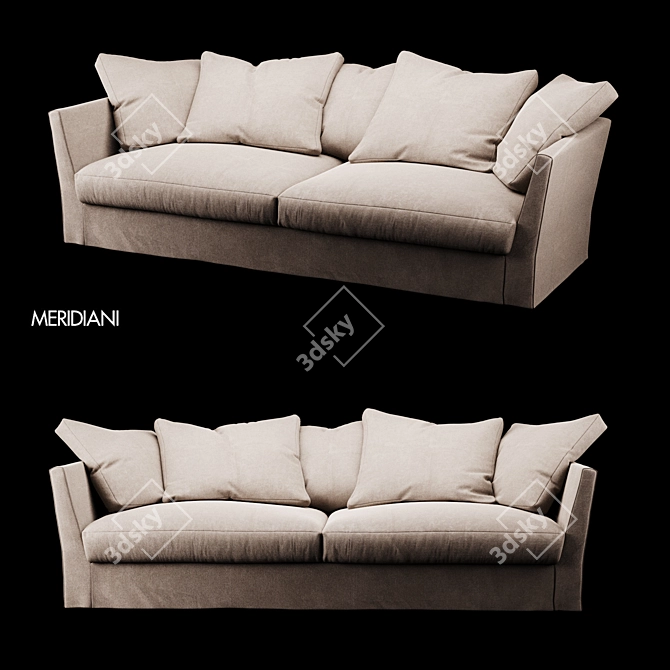 Elevate your space with Meridiani Queen sofa 3D model image 1