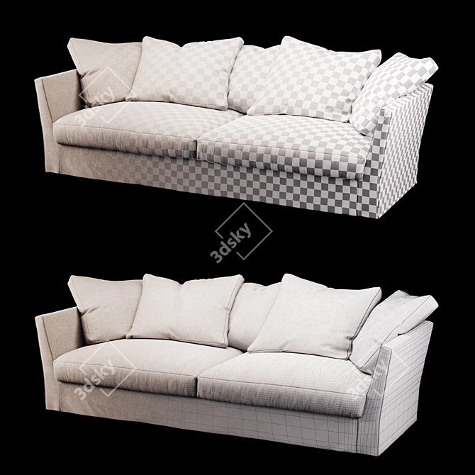 Elevate your space with Meridiani Queen sofa 3D model image 2