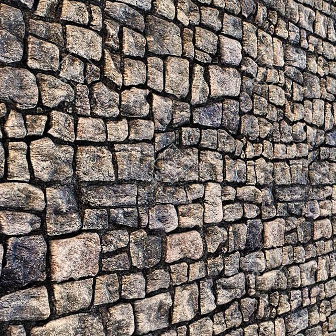 Eternal Stone Wall Pattern 3D model image 3