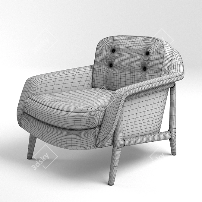 
"Stylish Stella Armchair by Espasso 3D model image 2