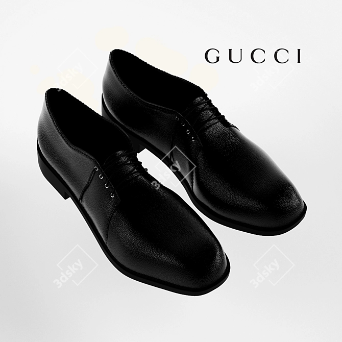 Gucci Men's Leather Shoes 3D model image 2