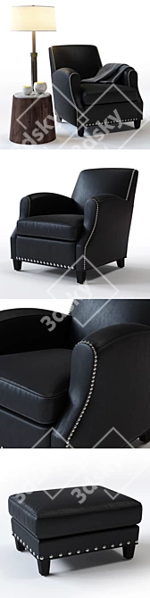 Metropole Leather Chair: Comfortable and Stylish! 3D model image 2