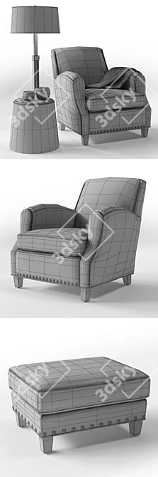 Metropole Leather Chair: Comfortable and Stylish! 3D model image 3