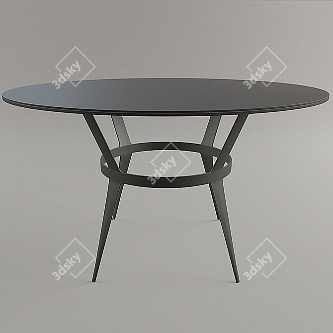 Elegant Metal Terrace Table 3D model image 1