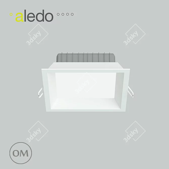 13W KVAD Slim LED Panel Light 3D model image 1