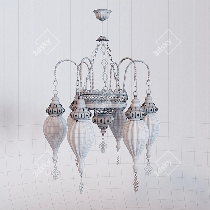 Title: Mystic Aladdin Chandelier 3D model image 3