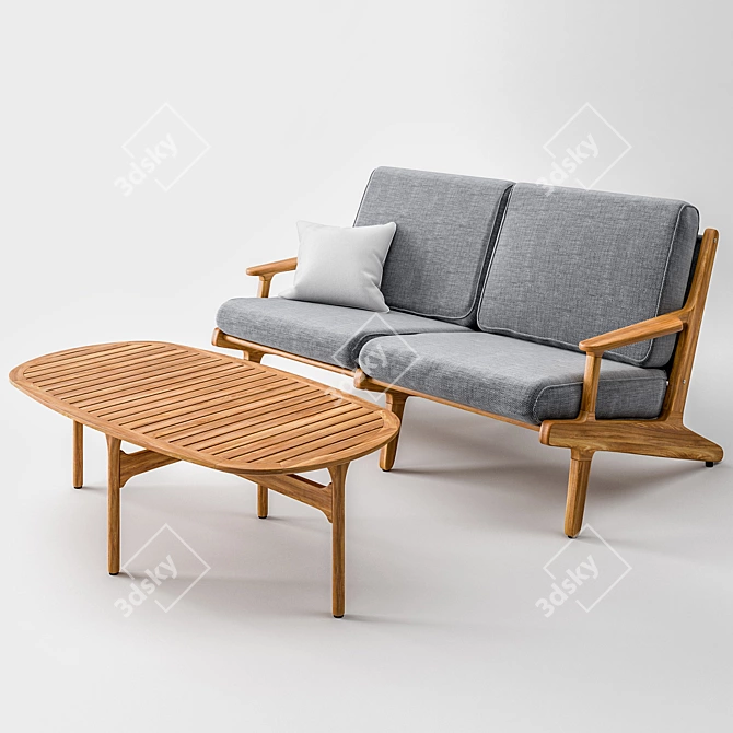 Gloster Bay Lounge Sofa Set 3D model image 1