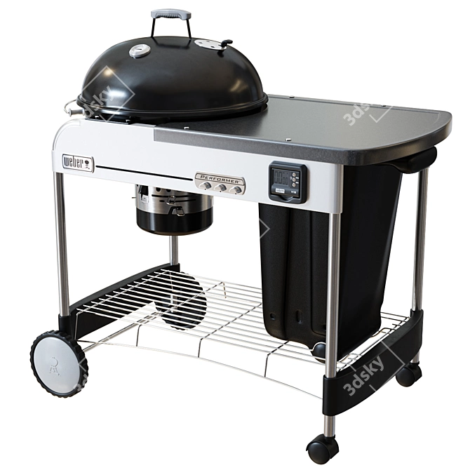 Deluxe GBS Charcoal Grill 3D model image 1