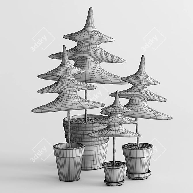 Title: Tilda's Textile Christmas Trees 3D model image 2