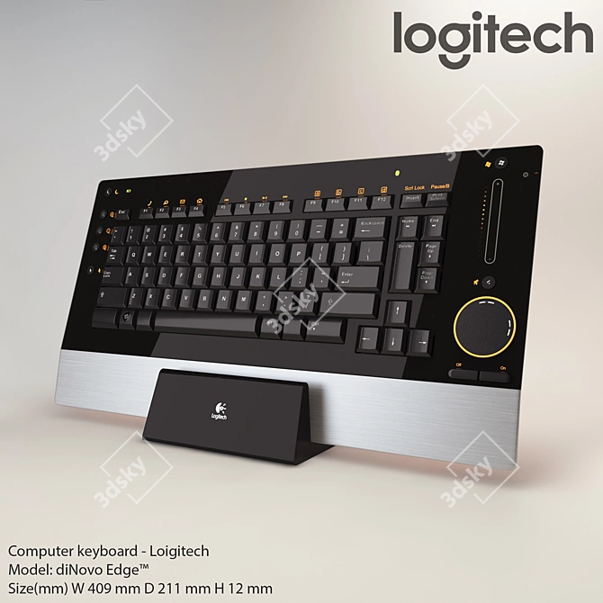 Sleek and Stylish: Logitech diNovo Edge 3D model image 1