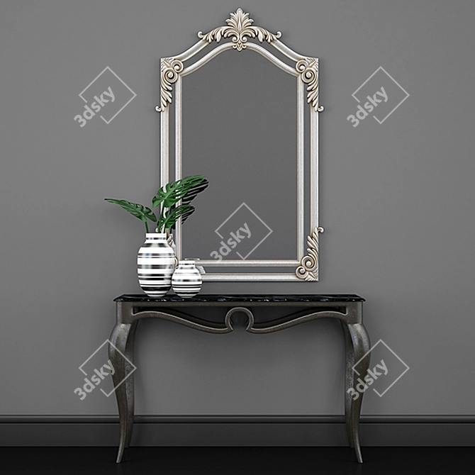 Elegant Chippendale Mirror: Timelessly Classic Design 3D model image 1