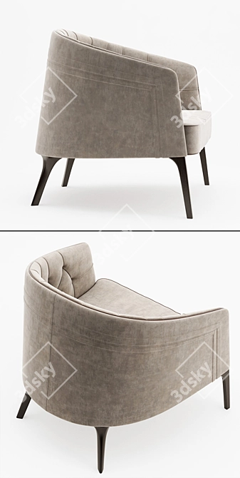 Luxurious Poggi Capitonne Chair 3D model image 2