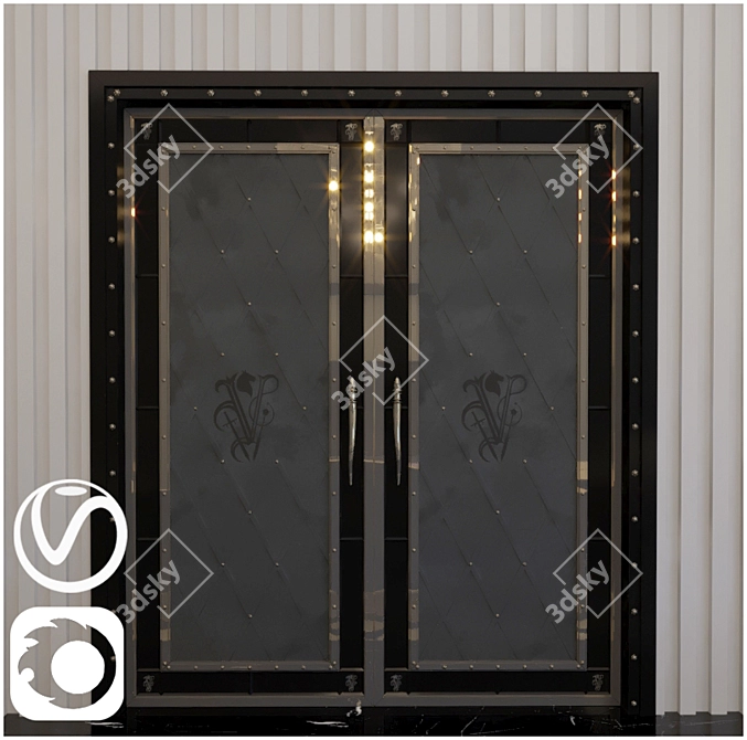 Sleek Visionnaire Door 3D model image 1